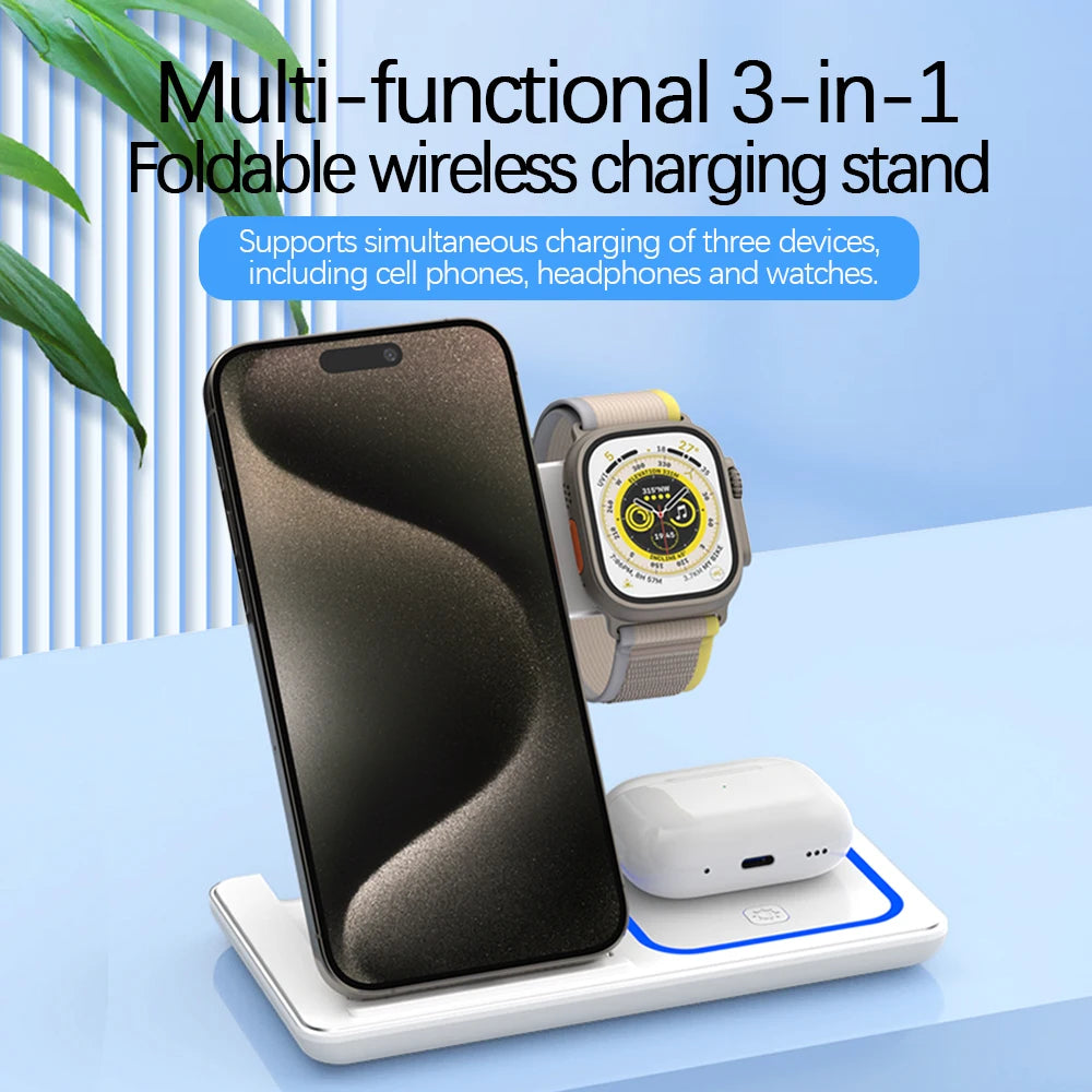 Fast Wireless Charger Stand 3 in 1