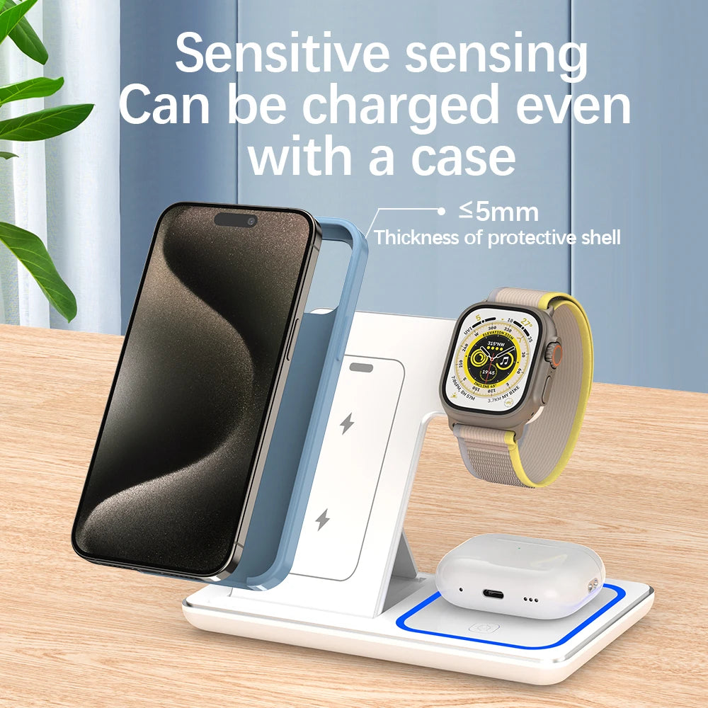 Fast Wireless Charger Stand 3 in 1